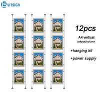 LITSIGN LS S1 Panneau numérique mural éco-responsable à écran haute luminosité avec cadre, boîte à lumière LED rétroéclairée pour porte