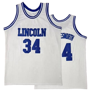 Camiseta de Baloncesto Personalizada Estilo Colegio Secundario Lincoln, Vintage, con Nombre y Número de Fanáticos, Sin Pedido Mínimo, Verano, 100% Personalizable - Product Image 1