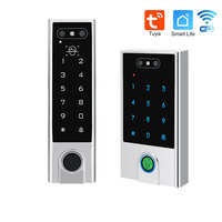 Serrure de porte intelligente extérieure étanche Tuya Wifi avec reconnaissance faciale, empreinte digitale, contrôle d'accès, déverrouillage à distance et entrée sans clé