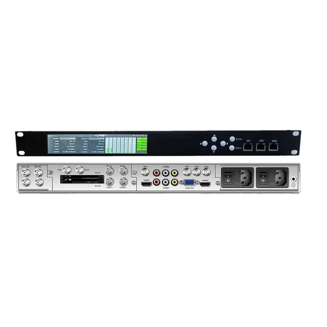 (IRD1545Pro-A) Digital TV Satellite Receiver HD Cam Ird 2*DVB-S/S2 Tuner to CVBS/HD-MI/SDI/AES/EBU H.265 HEVC H.264 BISS Decoder