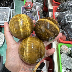 ลูกบอลพลอยตาเสือสีน้ำเงิน หินบำบัดเรกิตามหลักฮวงจุ้ย สำหรับการทำสมาธิและตกแต่งบ้าน - Product Image 3