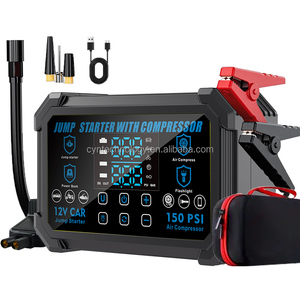 Arrancador de Coches Portátil de 12V con Banco de Energía para Neumáticos - 2000A de Corriente, Batería de Polímero de Litio, 7 BAR, A27, con Compresor de Aire - Product Image 2