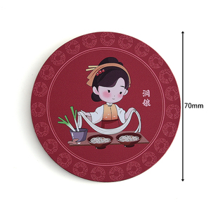 Cute Cartoon Anime Character Customized Design Red Round Single Side <b>Compact</b> Pocket <b>Mirror</b> - Product Image 3