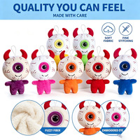 Peluche œil d'Halloween, breloque de sac effrayante, décoration de fête, fabricant de jouets en peluche personnalisés et en gros