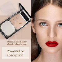 Visage Poudre Pressée Maquillage Mat Contrôle De L'huile Poudre Compacte Couverture Complète Poudre Pour Le Visage