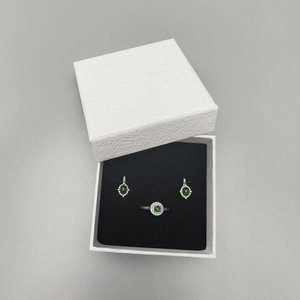 Sliding <b>Drawers</b> <b>Pull</b> Handmade Recyclable Rigid Jewellery Packaging Boxes Glossy Lamination Sponge Lining for Necklace Ring - Product Image 5