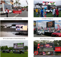 Remorque d'affichage LED mobile extérieure étanche P3 P4 P5 haute luminosité couleur pour événements et roadshows