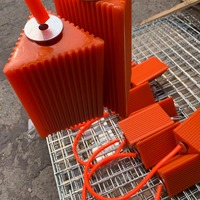 Nouveau butée de roue en polyuréthane robuste de 200 tonnes avec poignée pour petits avions et véhicules de transport sur rail de quai