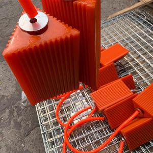 Cale de cale de <span class=keywords><strong>roue</strong></span> CPU robuste de 200 tonnes, petit avion, butée de <span class=keywords><strong>roue</strong></span> de véhicules de transport ferroviaire avec poignée - Product Image 2