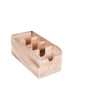 Caja de Almacenamiento de Madera con Múltiples Compartimentos, Pintura Negra Pulida, Rectangular con Divisiones para Condimentos, Té y Café en el Escritorio del Hogar - Product Image 3