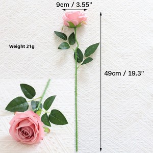 Rosa Artificiale a Stelo Singolo in Seta - Ingrosso per Hotel, Negozi, Esposizioni, Matrimoni, Uso Domestico, Camere da Letto e Soggiorni - Product Image 3