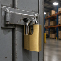 Cadenas Anin personnalisable en laiton semi-caché 50mm 60mm avec double levier de verrouillage et anse renforcée de type D pour entrepôt et stockage