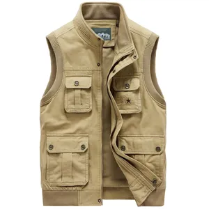 <span class=keywords><strong>Gilet</strong></span> de travail multi-poches LAYENNE pour homme, <span class=keywords><strong>en</strong></span> coton, surdimensionné, pour photographe, noir, <span class=keywords><strong>en</strong></span> <span class=keywords><strong>maille</strong></span>, coupe-vent, pour la pêche <span class=keywords><strong>en</strong></span> plein air, <span class=keywords><strong>en</strong></span> coton - Product Image 1