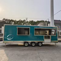Camion de crème glacée au café, camion de restauration rapide, poulet rôti, pizza, remorque de traiteur entièrement équipée, remorque de bar mobile, restaurant