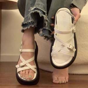 Designed for Ladies Platform Thick Soled Outdoor Spring Sandals with Slip Resistant <b>Wedge</b> Heel Design Lightweight & Anti-Odor - Product Image 1