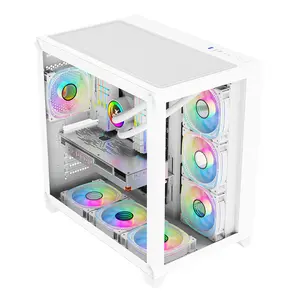 PC CASE MICRO ATX Case Tempered Glass Gaming Computer Case Computer Casing Desktop ATX Business E-Sports Gaming