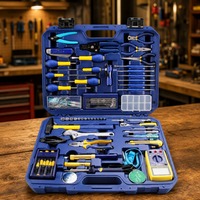 Coffret d'outils de réparation pour électricien et télécommunications Great Wall 62 pièces, multimètre numérique, étui rigide, outils à main en acier au carbone, alimenté par batterie