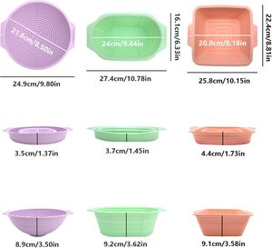 Panier de Fermentation Pliant en Silicone Résistant à la Chaleur Marque Yuou Personnalisé, Bol de Cuisson, Compatible Lave-Vaisselle et Four - Product Image 4