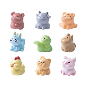 ตุ๊กตา<span class=keywords><strong>การ์ตูน</strong></span>น่ารัก <span class=keywords><strong>นั่ง</strong></span> รูปปั้นจิ๋ว 12 นักษัตรจีน ของตกแต่ง DIY ของประดับตกแต่งโต๊ะทำงานและรถยนต์ - Product Image 1