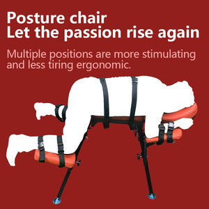 Chaise sexuelle vibrante réglable en métal pour BDSM, avec revêtement en cuir PU, cadres <span class=keywords><strong>de</strong></span> fixation corporelle pour usage extérieur et chambre à coucher, mobilier <span class=keywords><strong>de</strong></span> <span class=keywords><strong>plaisir</strong></span> - Product Image 3
