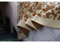 Couverture en cachemire Jacquard léopard, literie de luxe en cachemire pur, lavable à la Machine, pour la maison, canapé d'hôtel, mode d'hiver