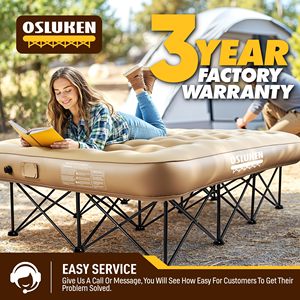 Matelas pneumatique amélioré avec pompe intégrée, support robuste, conception pliable pour voiture, lit d'appoint, <span class=keywords><strong>camping</strong></span>, maison, invités, portable - Product Image 6