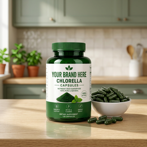 Votre Marque Ici : Capsules de Chlorelle 60 Unités – Complément Alimentaire Naturel pour le Soutien Immunitaire, la Détoxification, l'Énergie et la Croissance Capillaire (pour Enfants) - Product Image 1
