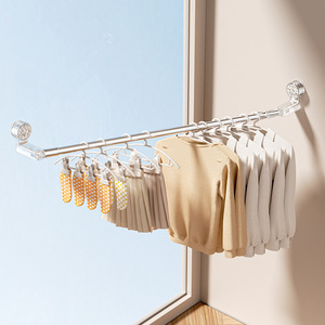 Suction Cup Telescopic Clothes Drying Rod Single Bar For Window Balcony Quilt Drying No Drilling Required - Product Image 4