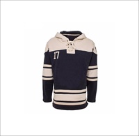 Jersey de hockey sobre hielo con capucha Sudadera con capucha de hockey sublimada personalizada Jerseys de hockey sobre hielo bordados Tamaño y diseño personalizados