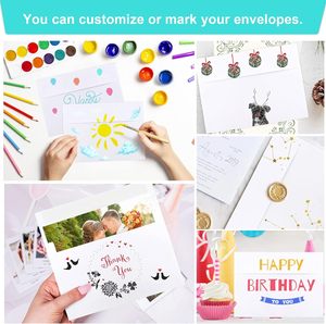 Tùy chỉnh kinh doanh 5x7inch Phong bì trắng A7 Phong Bì tự con dấu cho lời mời đám cưới ảnh bưu thiếp thiệp chúc mừng gửi thư - Product Image 3