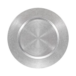 Assiette Ronde Vintage en Acier Inoxydable Vieilli, Style Industriel Rétro, pour Steak, Pâtes, Pain, <span class=keywords><strong>Restaurant</strong></span> Occidental - Product Image 1