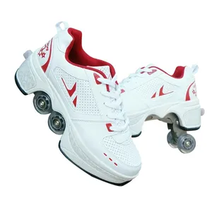 patines 1 ruedas Suppliers-Patines 2 en 1 para caminar, patinaje sobre ruedas deformables