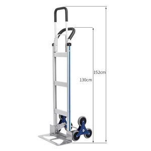 6 Wheel Foldable Aluminum <strong>Hand</strong> <strong>Truck</strong> Climbing <strong>Stair</strong> Trolley With Handcart For Shopping Lightweight <strong>Folding</strong> Luggage Cart
