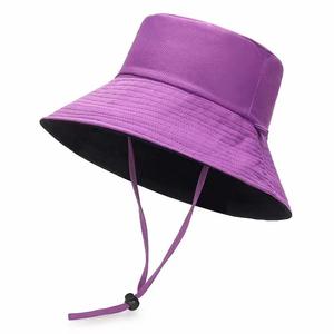 Gorras de Safari de poliéster negro de secado rápido con logotipo de goma personalizado, gorra de playa parasol, sombrero de pescador de ala ancha - Product Image 4