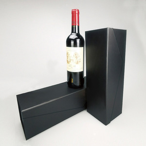 <span class=keywords><strong>Coffret</strong></span> cadeau pour bouteille de <span class=keywords><strong>vin</strong></span> avec couvercle en forme de toit, emballage rigide noir mat, étui pour bouteille de <span class=keywords><strong>Bordeaux</strong></span>, intérieur personnalisé, vente en gros - Product Image 1