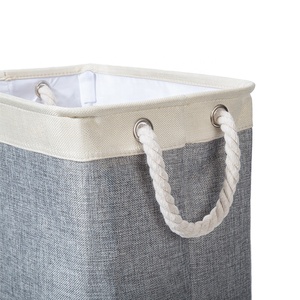 Giỏ Đựng Đồ Giặt Bằng Vải, Giỏ Đựng Đồ Giặt Bằng Vải Lanh Có Thể Đóng Mở Được Lót Tích Hợp Với Giá Đỡ Có Thể Tháo Rời - Product Image 3