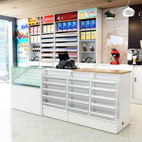 Comptoir de Caisse Mobile avec Vitrine d'Exposition pour Cigarettes pour Magasins, Boutiques, Pharmacies