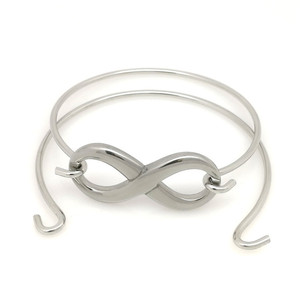 <b>Infinity</b> Stainless Steel <b>Bracelet</b> Finding Open Adjustable Double Hook For <b>Bracelet</b> Making DIY Jewelry Components - Product Image 1