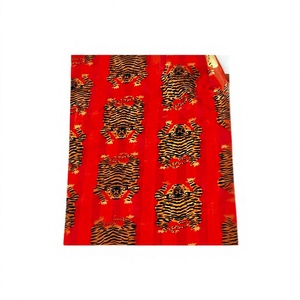 Coral Orange Tiger <b>Print</b> Velvet Drapes - Custom Size Boho Curtains 100% Cotton Velvet High quality cotton velvet - Product Image 1