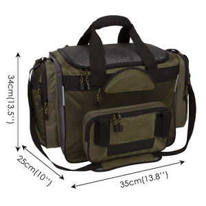 Sac à bandoulière pour matériel de pêche, résistant à l'eau, léger, avec fond rigide moulé et housse de pluie - Product Image 2