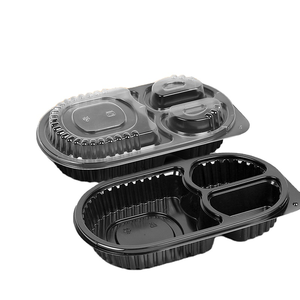 Fiambrera desechable termoformada anticompresión sin deformación, almuerzos empaquetados en la oficina, contenedor de alimentos desechable para cafetería - Product Image 3