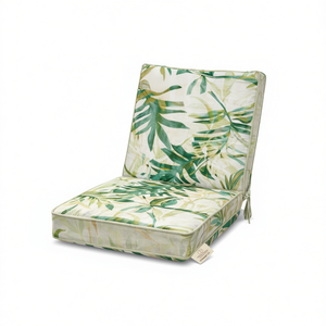 Cuscini per Sedie da Giardino 120x55x8cm, Comodi Cuscini da Esterno Leggermente Idrorepellenti con Cinghie di Fissaggio e Imbottitura in Schiuma - Product Image 1