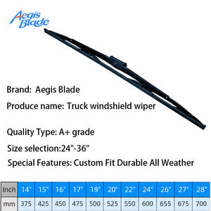 Щетки стеклоочистителя для тяжелых грузовиков 24-36 дюймов - всепогодные щетки из натурального каучука для коммерческих грузовиков, автобусов и туристических лайнеров - Product Image 2