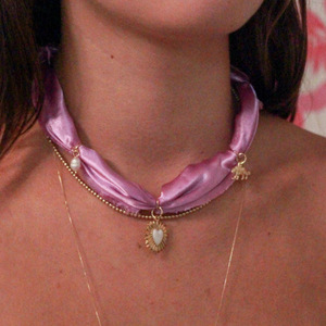 Collana con sciarpa a stella a cinque punte e collana con ciondolo in acciaio inossidabile colorato da donna - Product Image 3