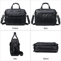 Sacoche pour ordinateur portable 15,6 pouces en cuir véritable, sac à bandoulière en cuir pour homme, sacs à main en cuir pour professionnels et formateurs