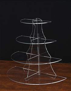 Soporte de exhibición de postres redondo transparente de acrílico estilo Art Deco para decoración del hogar, ligero y de fácil montaje - Product Image 1