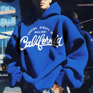 Düz streetwear kırpılmış kalın hoodies jumper erkekler boy üreticileri puf baskı hoodie