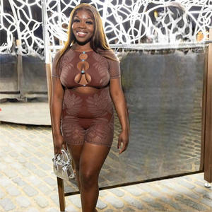 Tute intere a maniche corte in rete traforata da <span class=keywords><strong>donna</strong></span> 2024 - Product Image 3