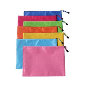 Chất lượng cao A4 thư mục PVC tập tin Túi bóng đá không thấm nước mô hình tài liệu Pouch dây kéo đầy màu sắc túi tài liệu tập tin cho các tài liệu - Product Image 1