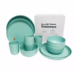 Custom Nordic Modern Dinnerware Define Inquebrável RPET Placas e Copos De Plástico Personalizável Contemporâneo Dining <span class=keywords><strong>Ware</strong></span> - Product Image 6